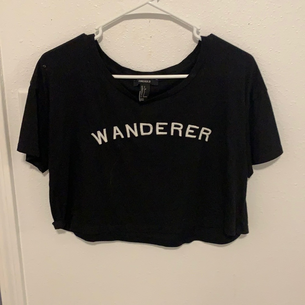 Black wanderer crop top
